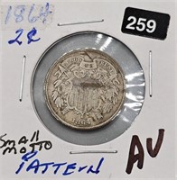 1864 U.S. Two Cents - Small Pattern