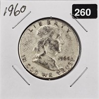 1960 U.S. Silver Franklin Half Dollar