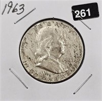 1963 U.S. Silver Franklin Half Dollar