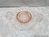 Pink Depression Glass Plate