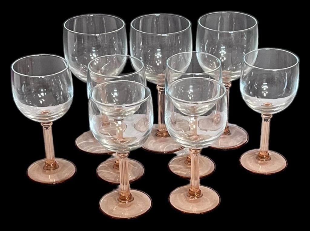 Gorgeous Pink Stemmed Goblets