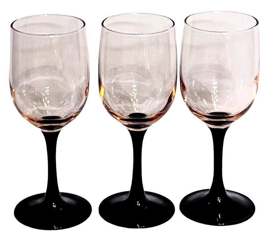 France Goblets w/ Black Stems