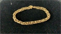 14k Gold Double Link Bracelet, 7.69 dwt