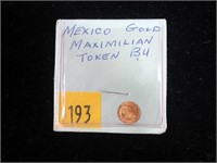 1865 gold Mexico Maximiliano token