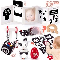 hahaland 30 in 1 Black and White Baby Toys 0 3 6