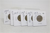 1913I-14S(6) Buffalo Nickels