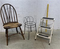 Chair ,stool wire planter