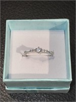 Sz 5 sterling & Cz ring