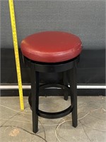 Red Leather Swivel Bar Stool