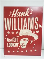 12.5×16" Metal Hank Williams Sign