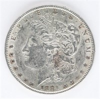 1881 US MORGAN SILVER $1 DOLLAR COIN