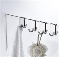 GLASS SHOWER PANNEL STAINLESS STEEL HOOKS SET OF 4