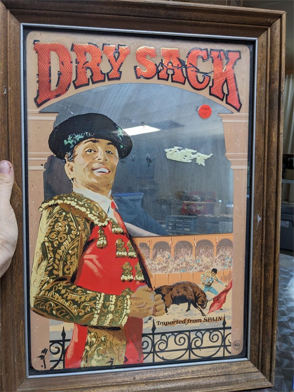 Dry Sack Mirrored Bar Sign 15 x 21