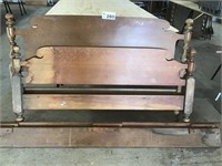 FULL SIZE BED W RAILS (water stains)