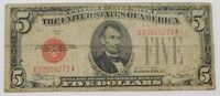 1928-C $5 Red Seal Legal Tender U.S. Note