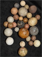 Collection of Old Bennington, Stone and Clay Marbl