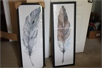 Feather picture decor