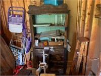 Vintage Wood Cabinet/ Hutch Needs Work