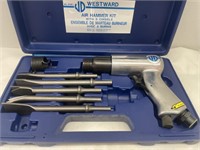 Westward Air Hammer Kit with 5 chisels. Comes in