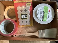 Masking tape, duct tape, foil tape, paint brush,