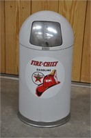 Vintage 31" T United dome-top trash barrel