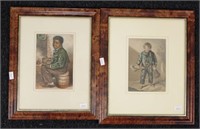 Victorian George Baxter coloured oil prints