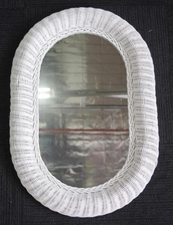 Lloyd Loom style wall mirror