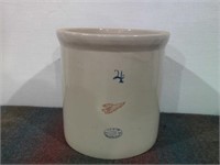 4 GAL RED WING CROCK, SMALL WING, SMALL CRACK