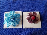2 Pc Kate Landry Flower Pins