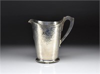ARTS AND CRAFTS STYLE SILVER WATER PITCHER