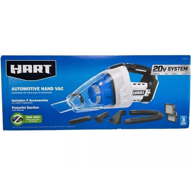 New HART 20-Volt Cordless Automotive Hand Vac