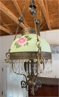 Antique 1870s Victorian hanging chandelier, light