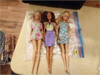 3 Barbie Dolls