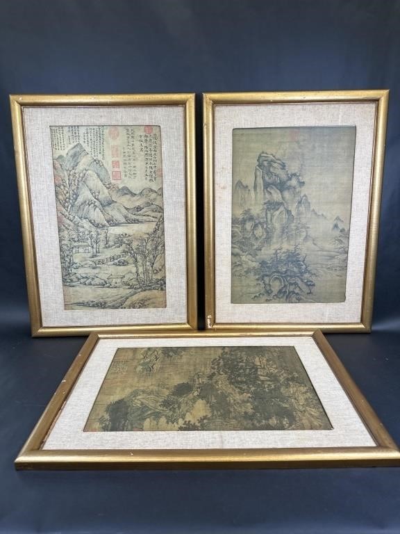 Chinese Landscapes Framed Art Print Trio