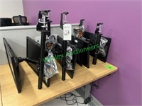 (6) Assorted Computer Monitors on Deskmounts