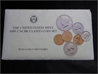 1989 US Mint Uncirculated Coin Set w/ D & P Marks