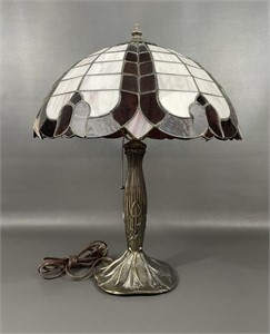 Slag Glass Table Lamp