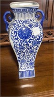 Blue and White Oriental Vase