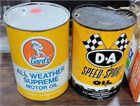 GARD'S SUPREME OIL & D-A SPEED-SPORT OIL CANS
