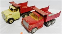 Lot of 2 Ertl International Loadstar Dump Trucks