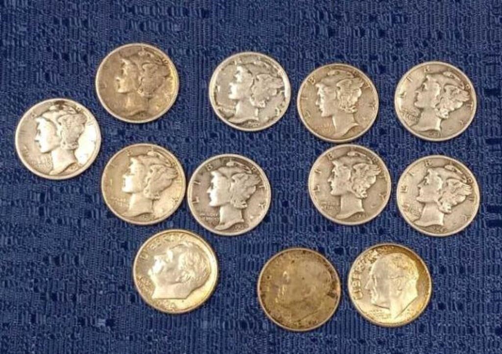 12 silver dimes