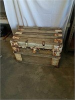 28 in wide antique trunk