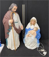 Pair of Mary & Joseph Nativity Blow Molds