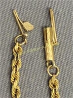 14k Gold 6.5" Rope Bracelet 2.0 Dwt