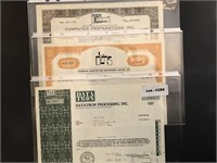 Paper Stock Certificates (x3) - Feb/July/Nov 1970