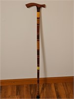 Wooden walking cane