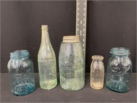 Group of Vintage Bottles and Jars