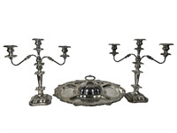 BSC Silver Plated Server & Candelabras