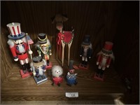 Christmas nutcrackers and 2 vintage pieces