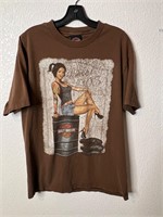 Harley Davidson Pin Up Shirt Brown